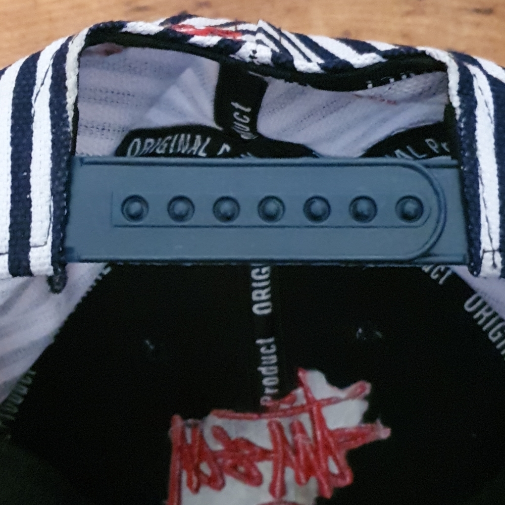 Blue and White Stussy Cap Red Logo - Picture 7 of 8